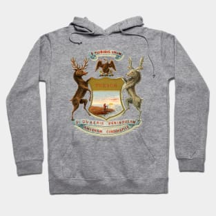 1876 Michigan Coat of Arms Hoodie